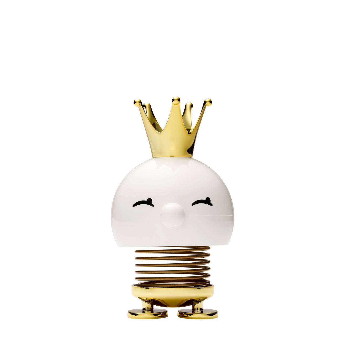 Light bulb with a gold crown on a white background