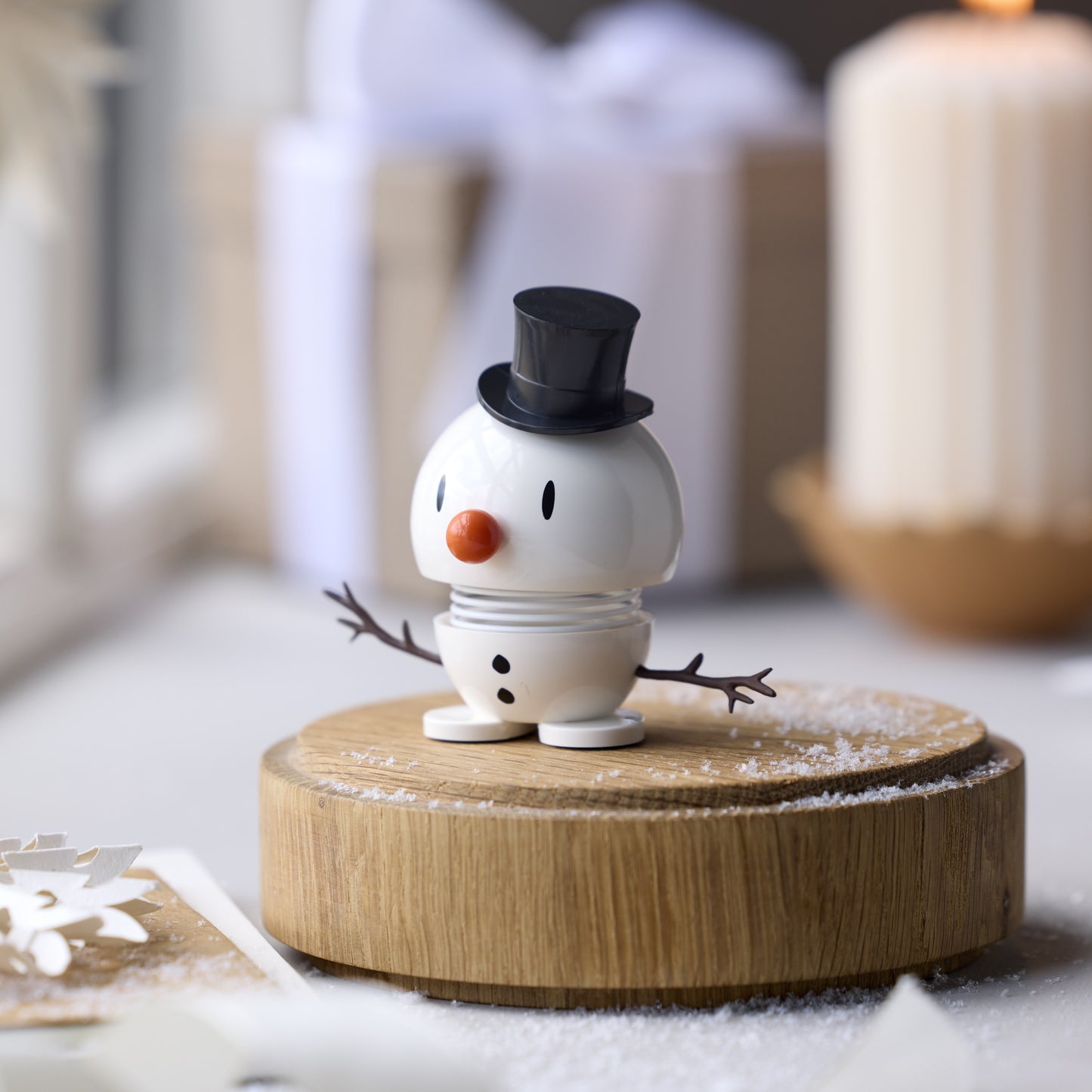 Holiday Snowman S White