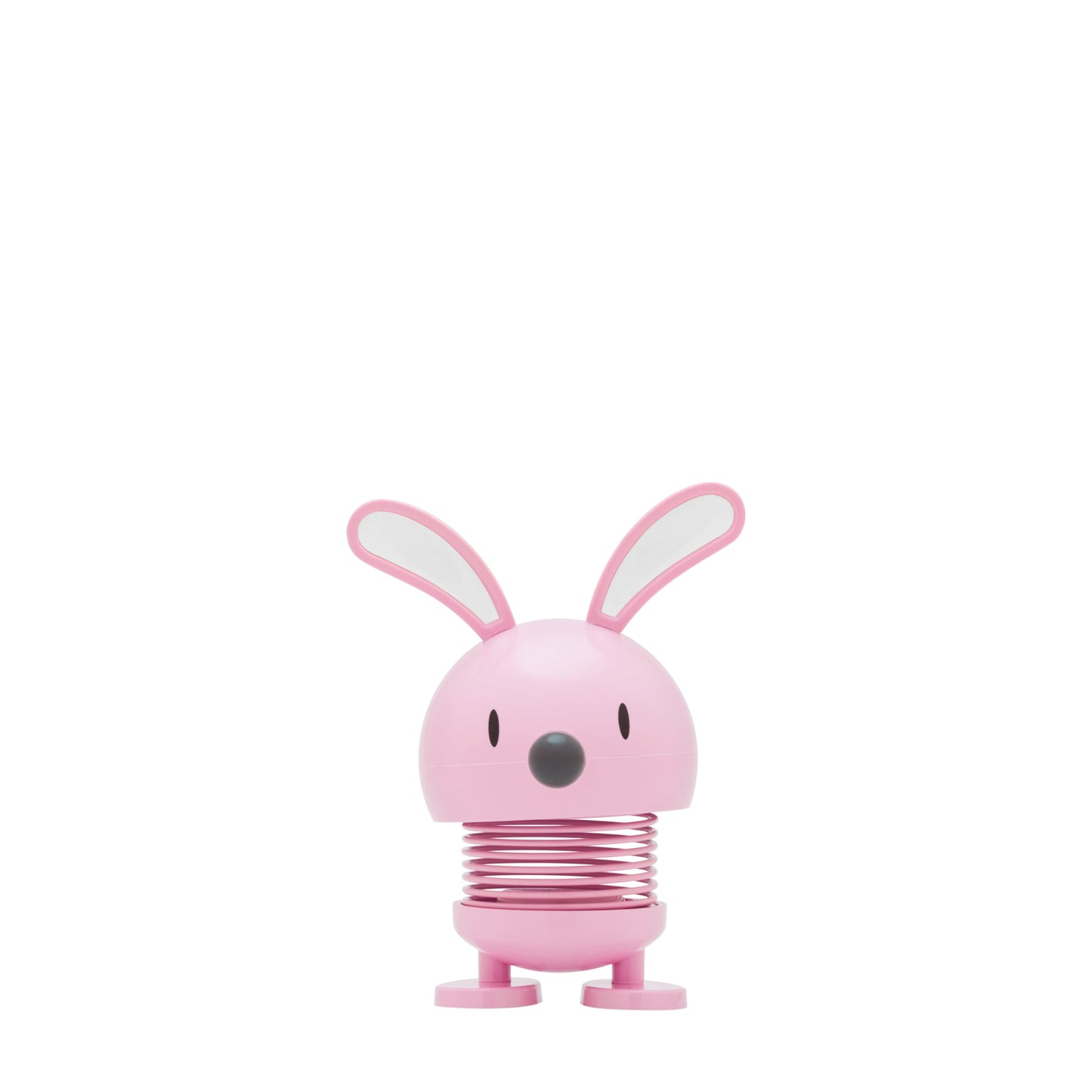 Pink toy figure of a character with bunny ears on a white background